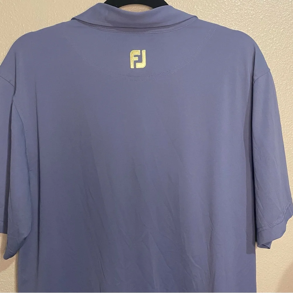 FJ Footjoy Polo Mens‎ Medium Purple Performance Winter Creek Golf Shirt Floral